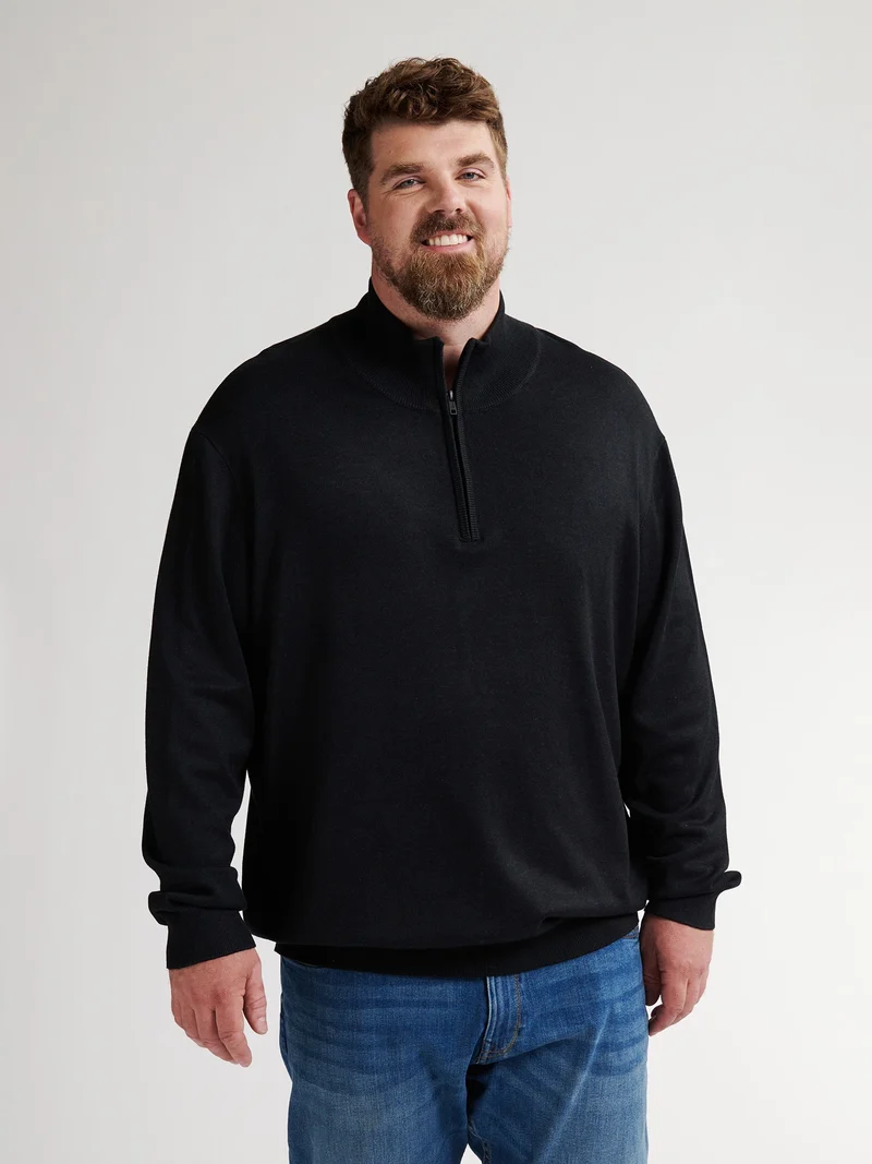 Plus Size Gebreide Half-Zip Trui Jackson