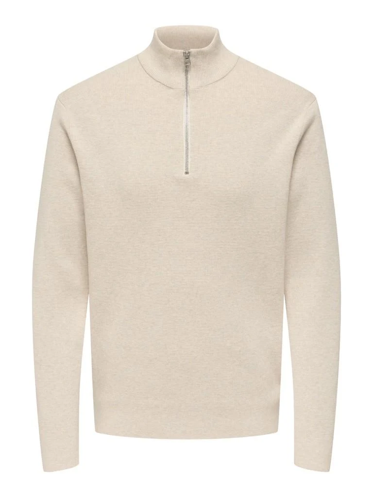 ONSTING REG HALF ZIP KNIT NOO