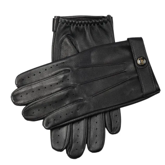 Heritage driepunts leren motorhandschoenen met touchscreen voor heren