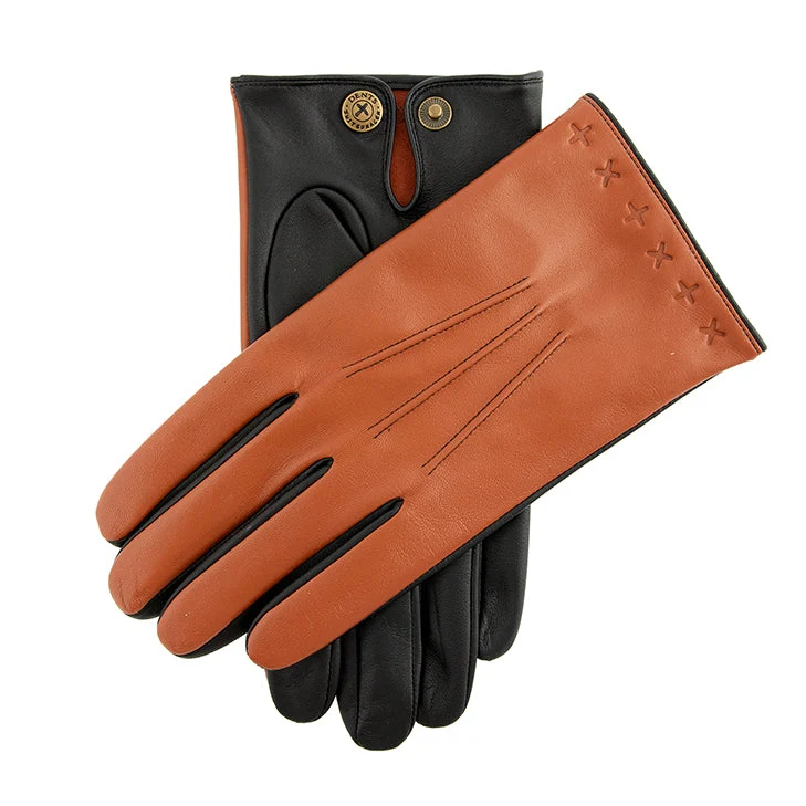 The Suited Racer driepunts leren herenhandschoenen met touchscreen