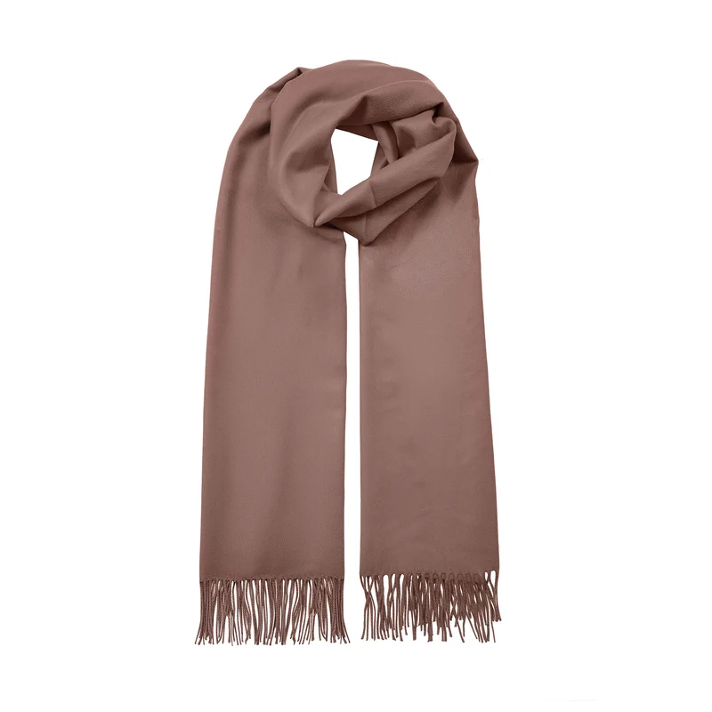 Effen Pashmina-sjaal voor dames met kwastjes