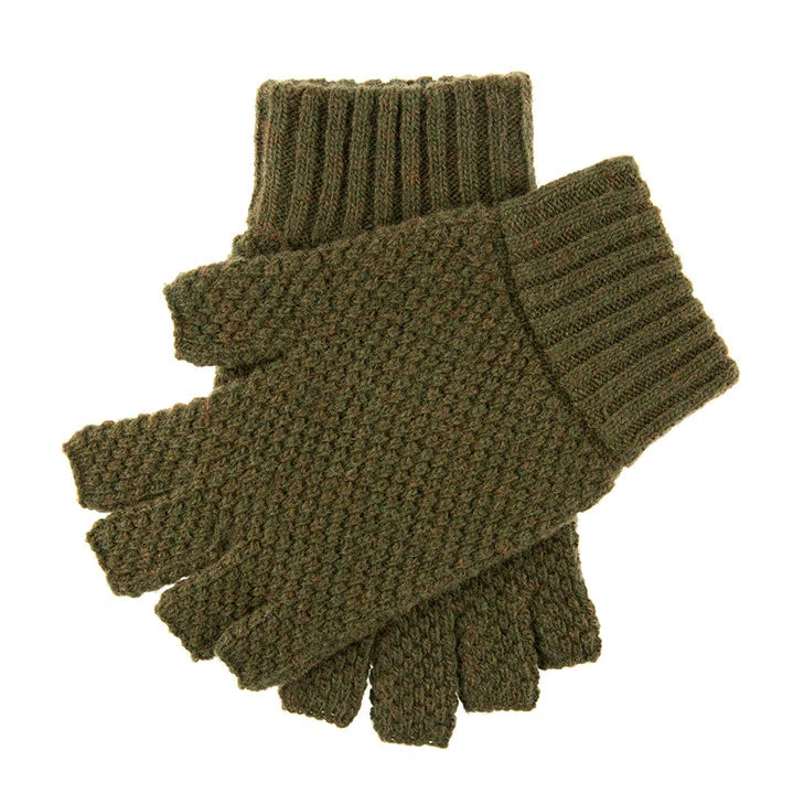 Vingerloze Tuckstitch gebreide schiethandschoenen voor heren