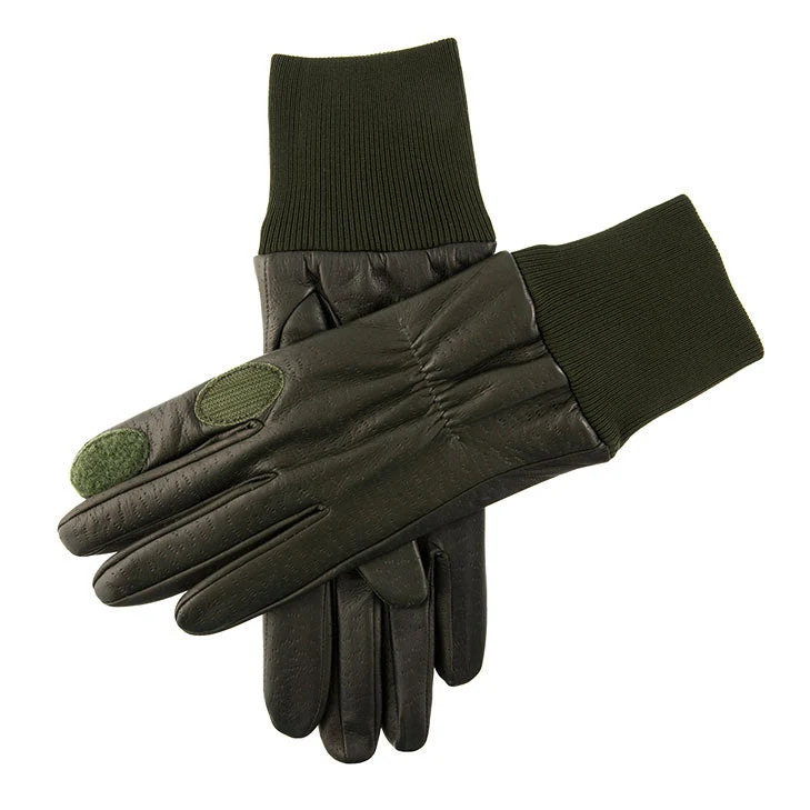 Heritage waterbestendige, met fleece gevoerde lederen schiethandschoenen voor linkshandigen