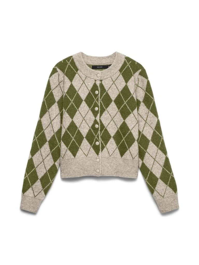 VMHALO LS O-NECK ARGYLE CARDI