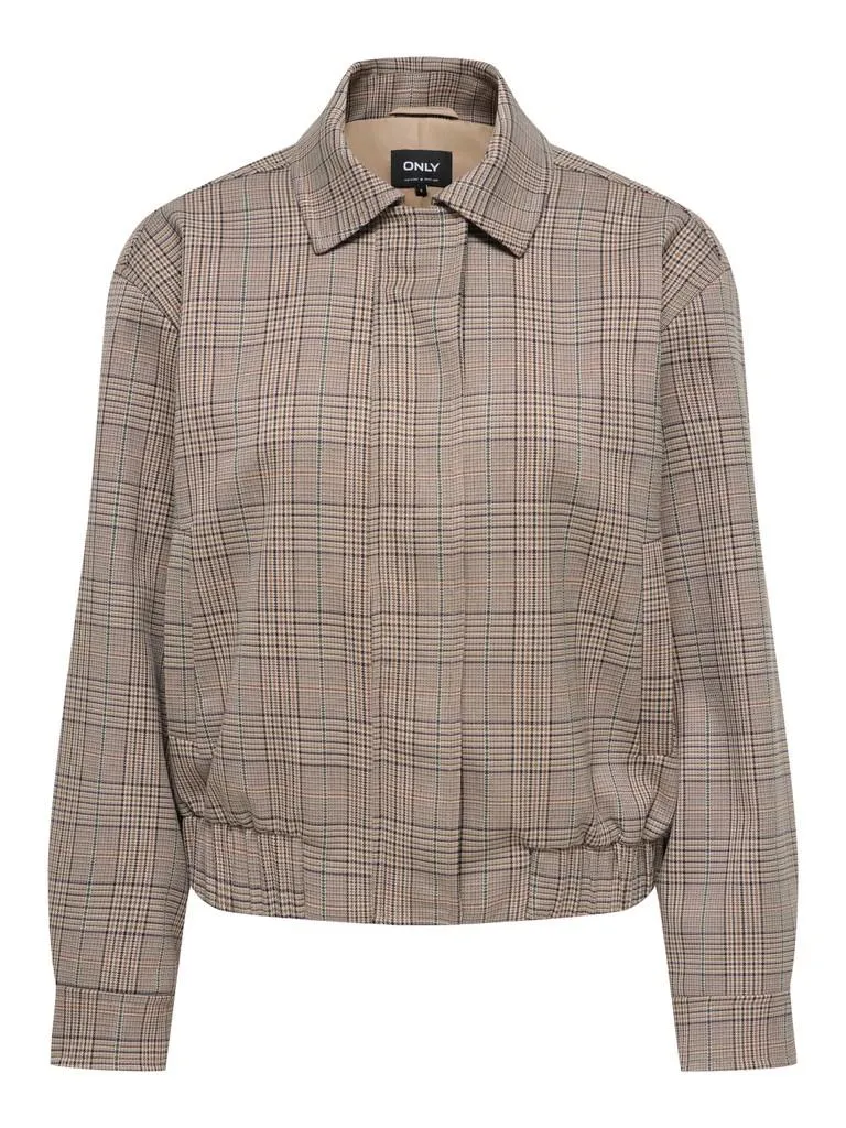 ONLURSULA CHECK BOMBER JACKET