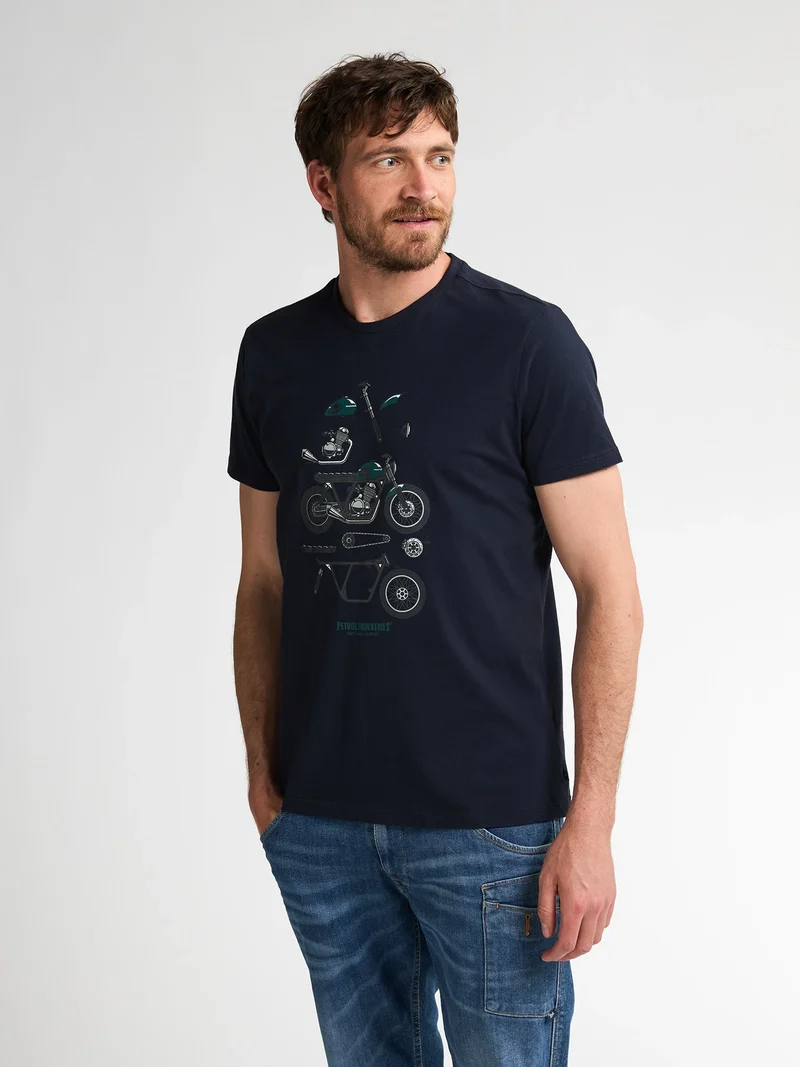 T-shirt met Motorprint Pine Ridge