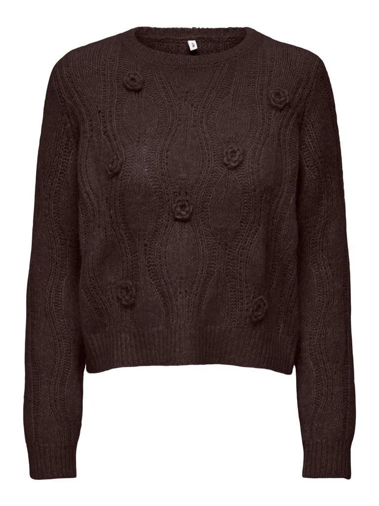 ONLMONIQUE LS O-NECK FLOWER C