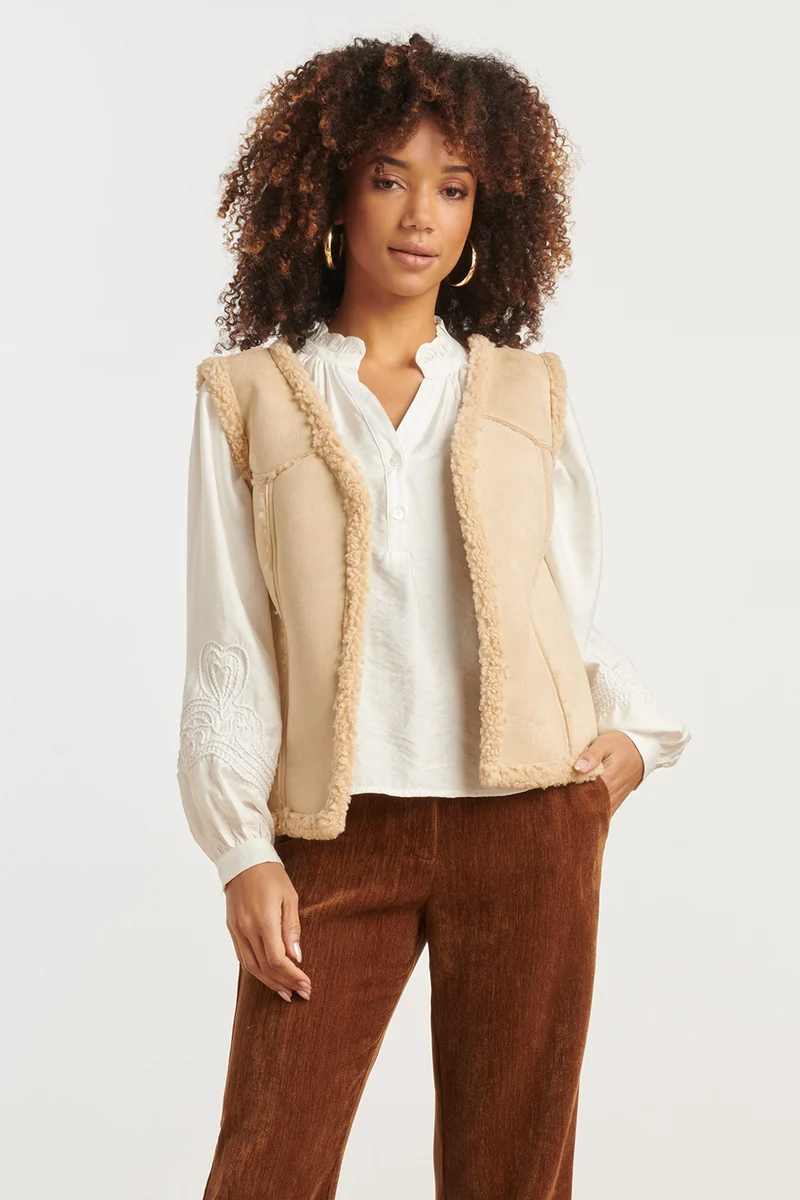 25619 Dameslammy Gilet | Sand