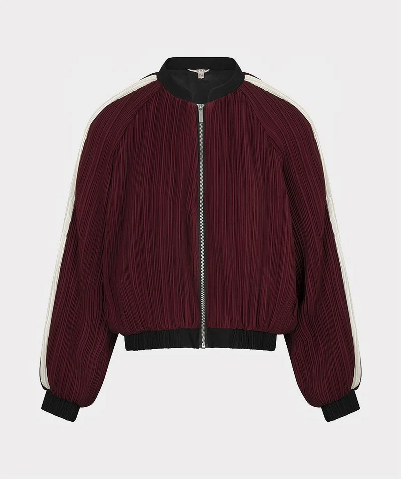 Jacket bomber plisse