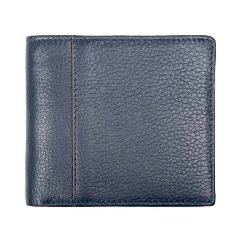 Heren Slim Pebble Grain Leren Bifold Portemonnee met RFID Blokkering