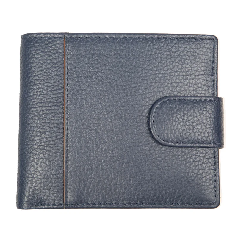 Heren Pebble Grain Leren Bifold Portemonnee met RFID Blokkering en Muntzak