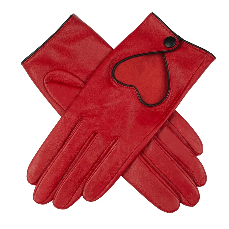 Dames Leren Rijdhandschoenen met Hart Uitsnede
