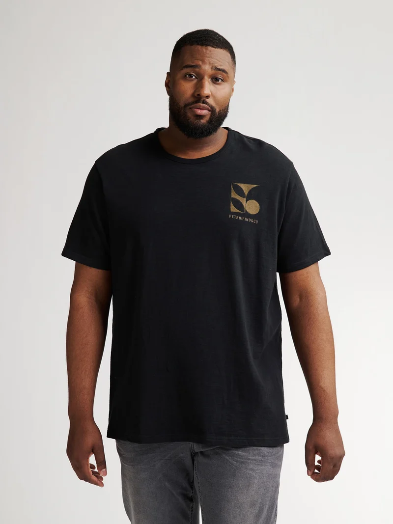 Plus Size Grafische T-shirt Black Elk