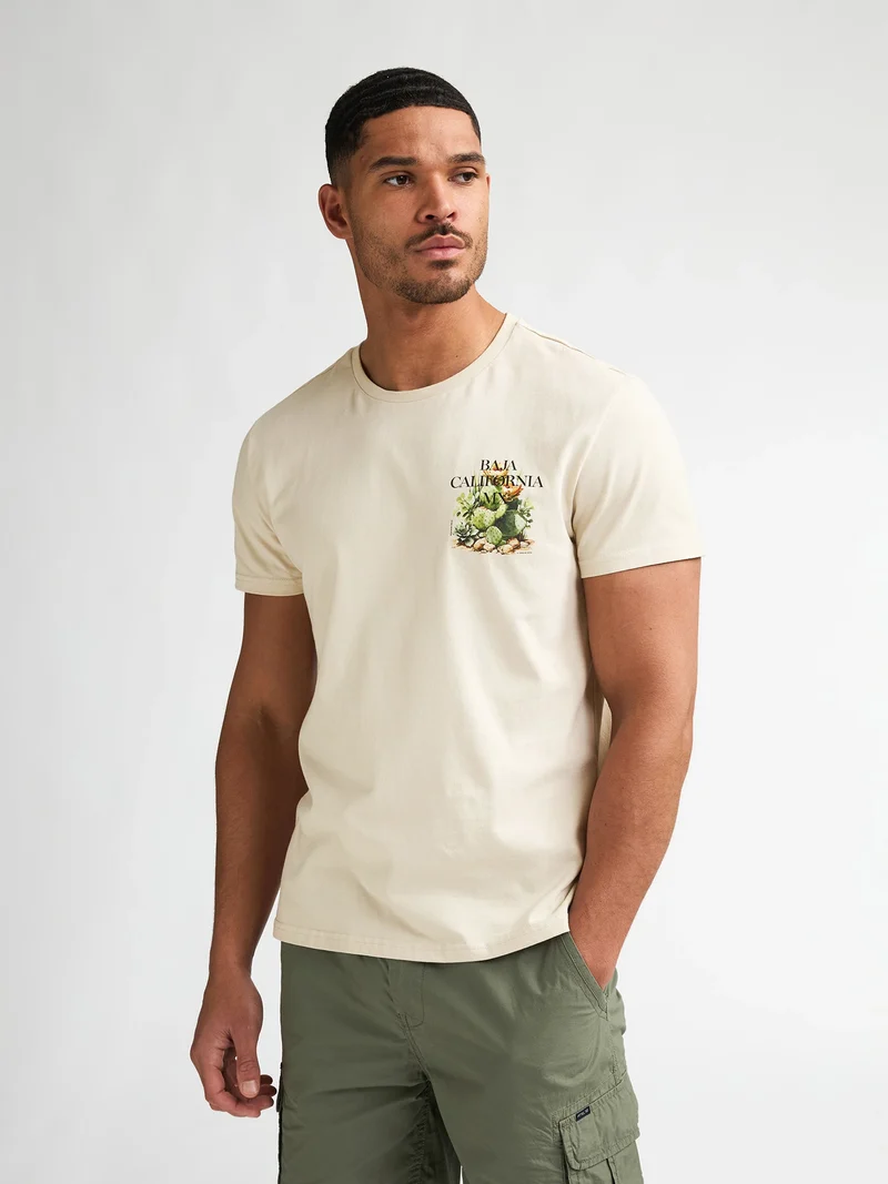 T-shirt met rugprint Magma