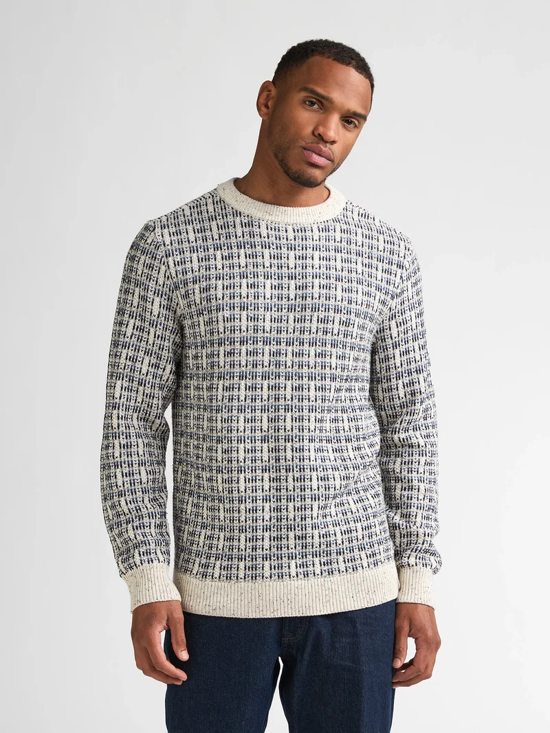 Trui met geometrisch patroon en ronde hals irongate