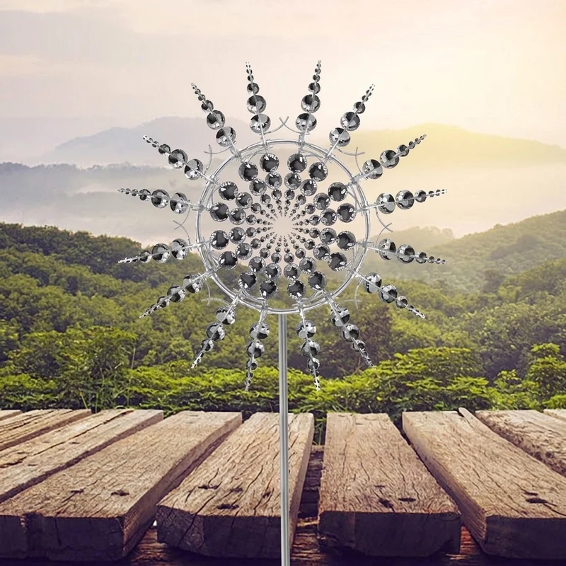 Roestvrije kinetische metalen windspinner