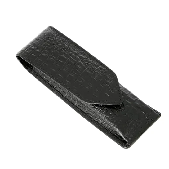 Leren etui met krokodillenprint