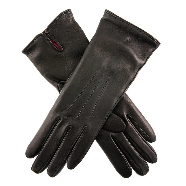 Heritage Three-Point Cashmere-gevoerde lederen dameshandschoenen