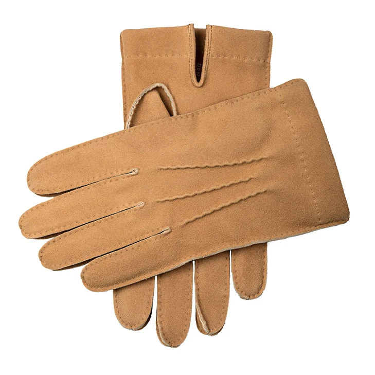 Heritage herenhandschoenen met driepunts-kasjmiervoering, handgenaaid leer