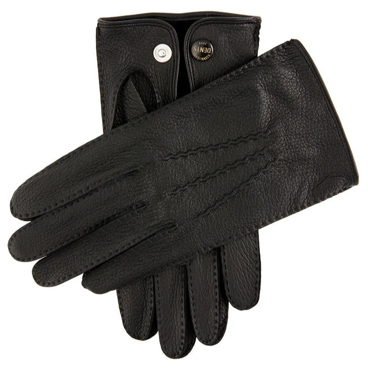 Heritage herenhandschoenen met driepunts hertenleer