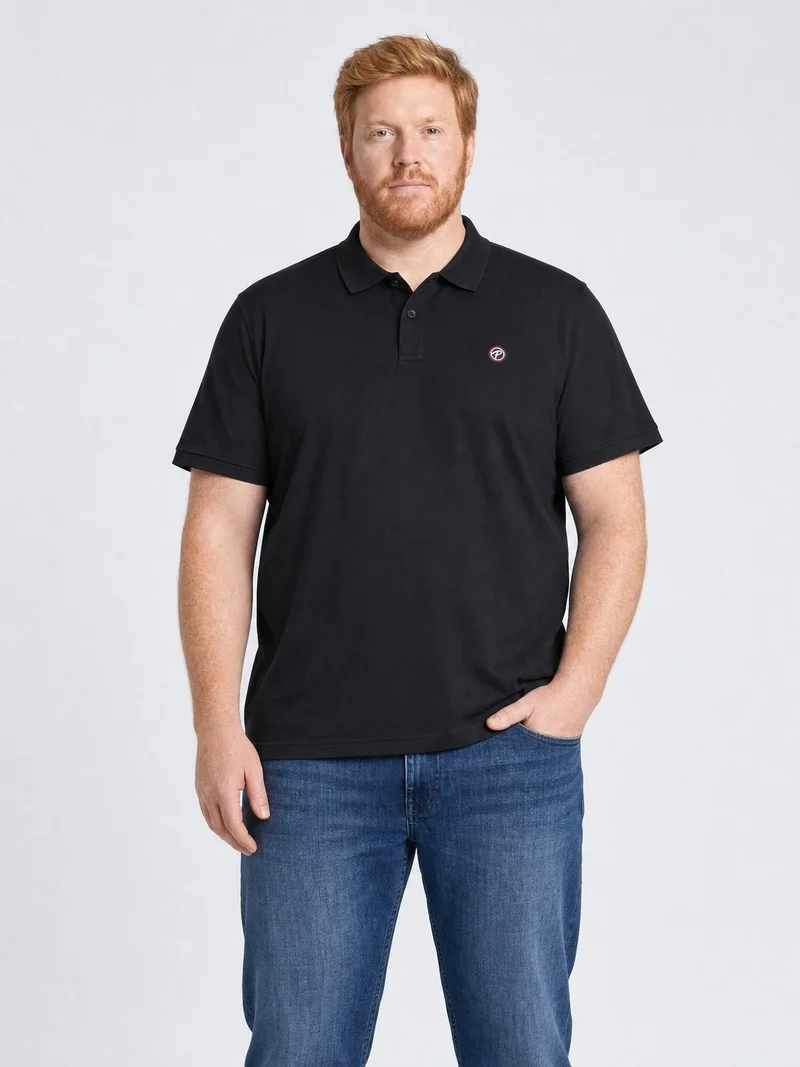 Plus Size Katoenen piqué polo ironhouse