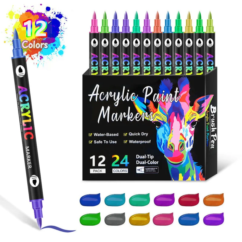 Dubbelzijdige acrylstift in twee kleuren