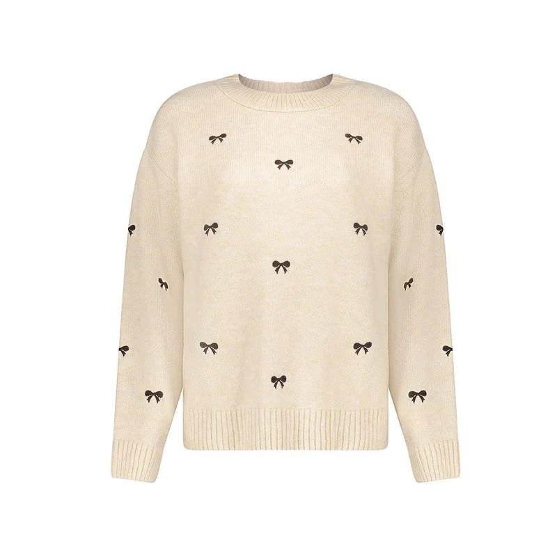 Pullover embro bowtie