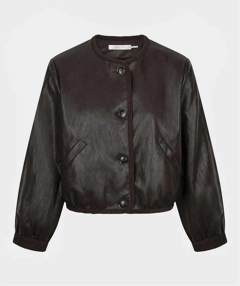 Jacket short PU crinkle