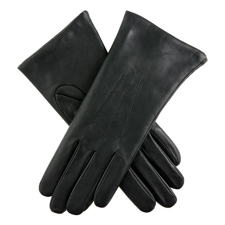 Dames Drie-Punts Kasjmier-Gevoerde Kortere-Vinger Leren Handschoenen