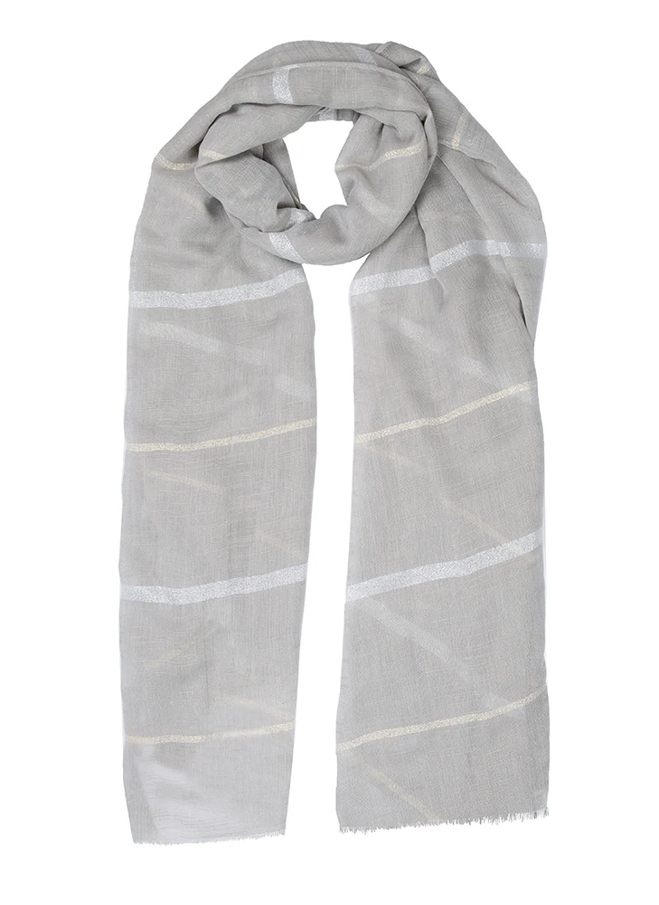 Vrouwen metallic Stripe Lightgeight Scarf