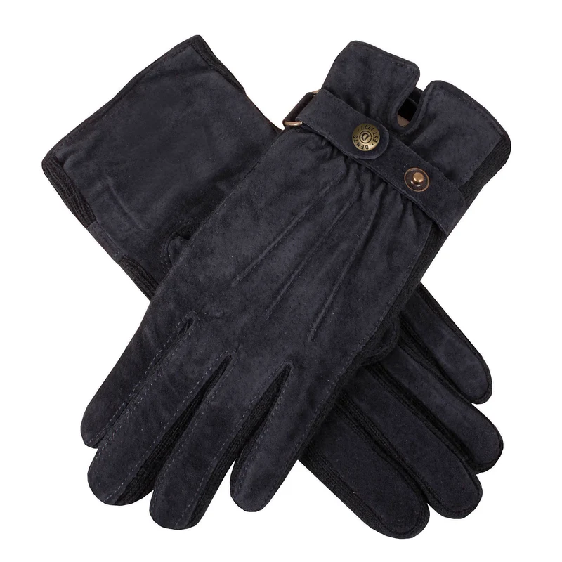 Driepuntshandschoenen van fleece gevoerd suède voor dames