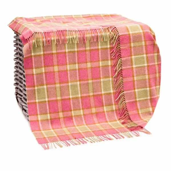 Wollen Plaid | Pink Geruit