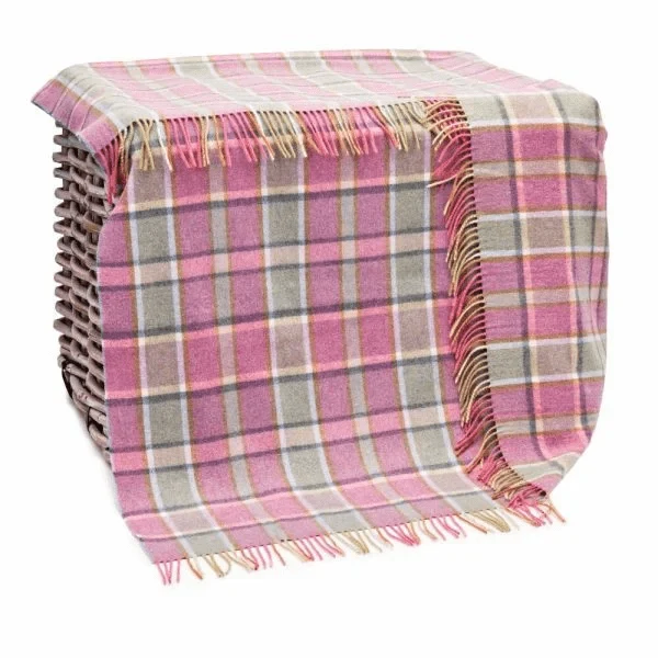 Wollen Plaid | Paars Geruit