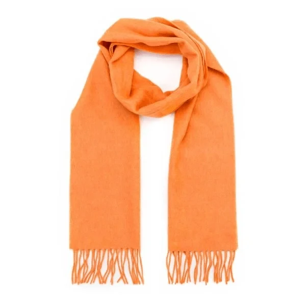 Merino Wollen Sjaal Bright Tangerine