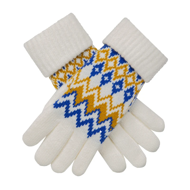 Jacquard Fair Isle gebreide dameshandschoenen