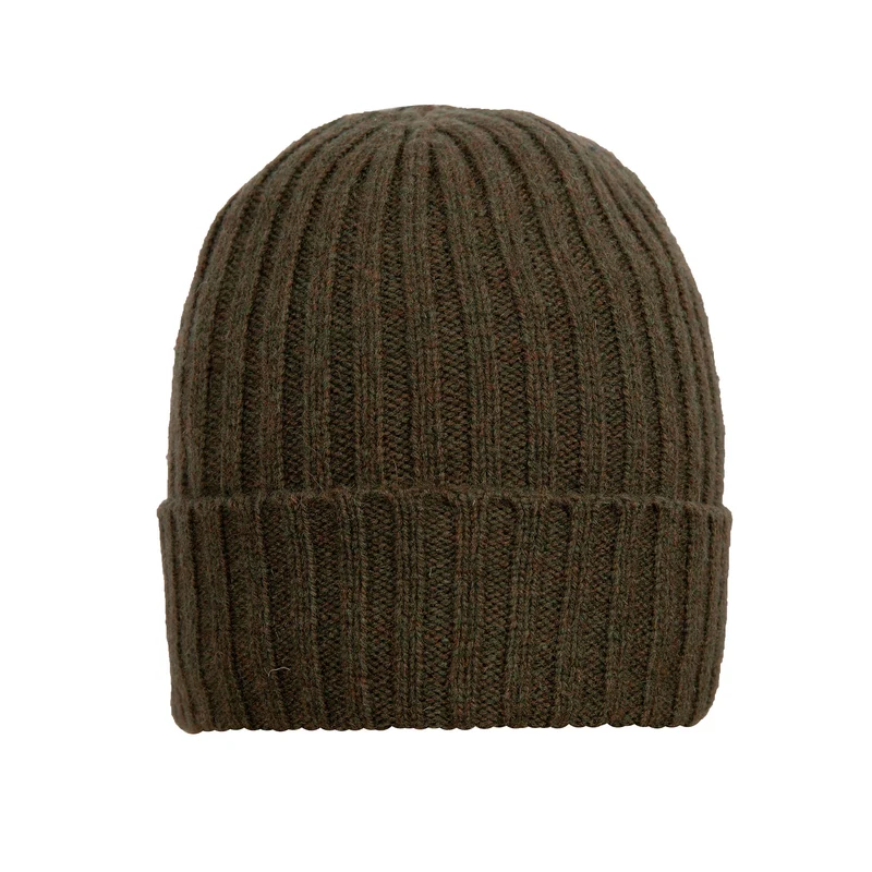 Ribgebreide beanie met dunne voering voor heren