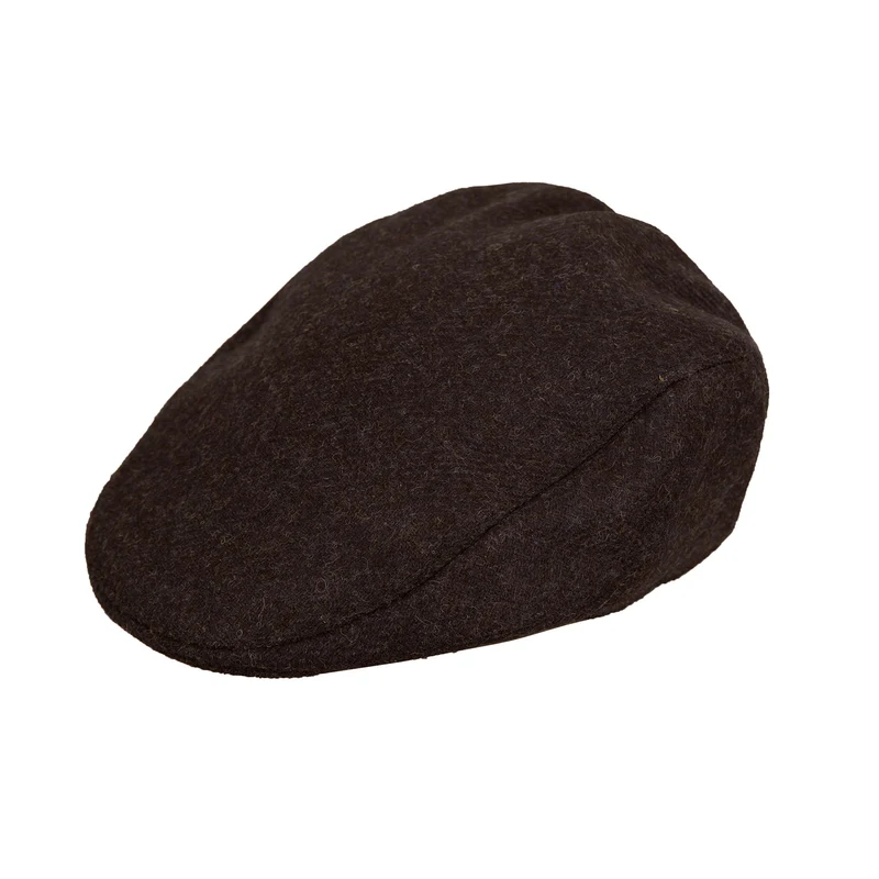 Abraham Moon effen tweed platte pet voor heren