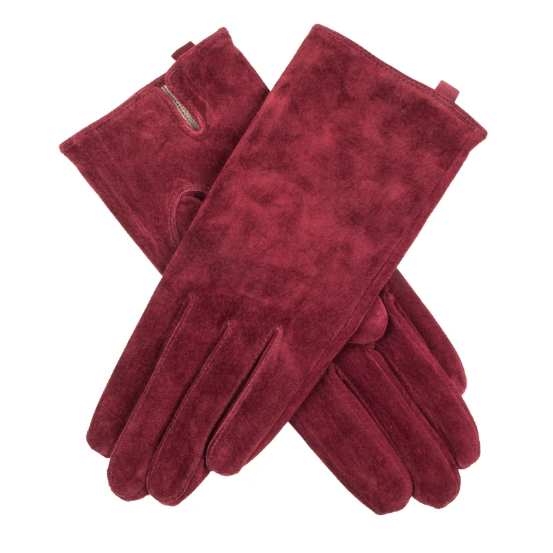 Dames gevoerde suède handschoenen