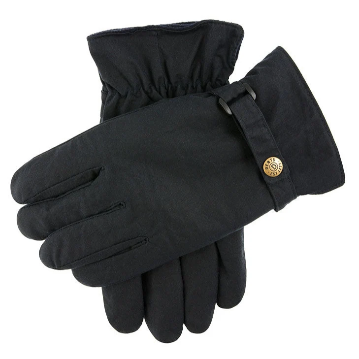 Herenhandschoenen van met fleece gevoerd gewaxt katoen