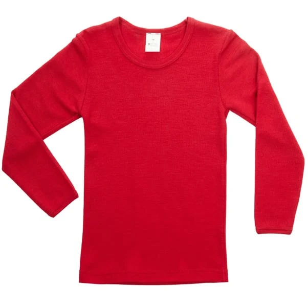HOCOSA longsleeve biologische wol zijde kind ROOD