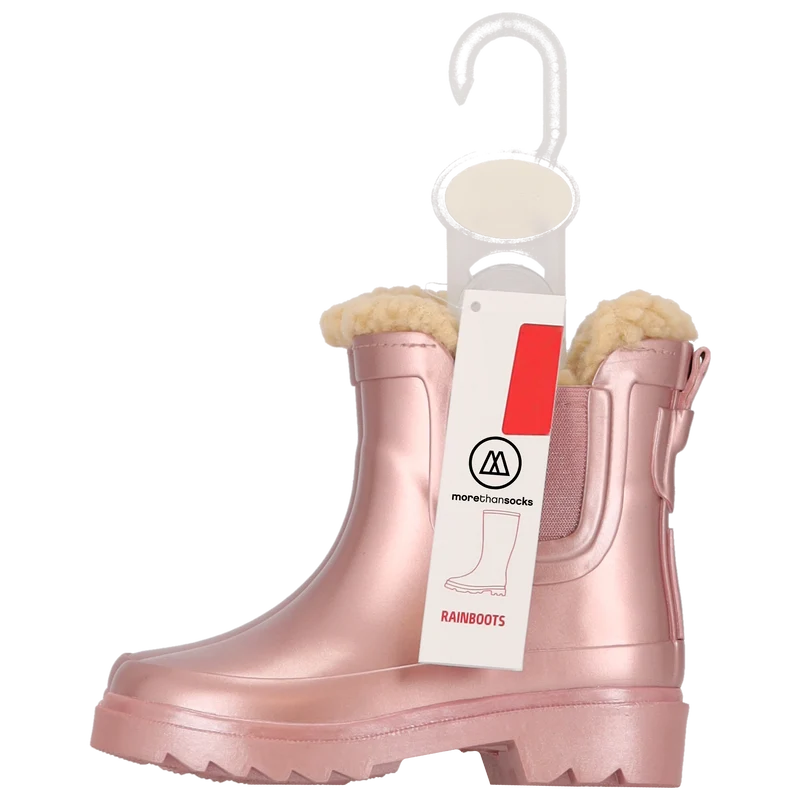 Chelsea regenlaarzen kinderen - Fake Fur voering - Rubber - Morethansocks