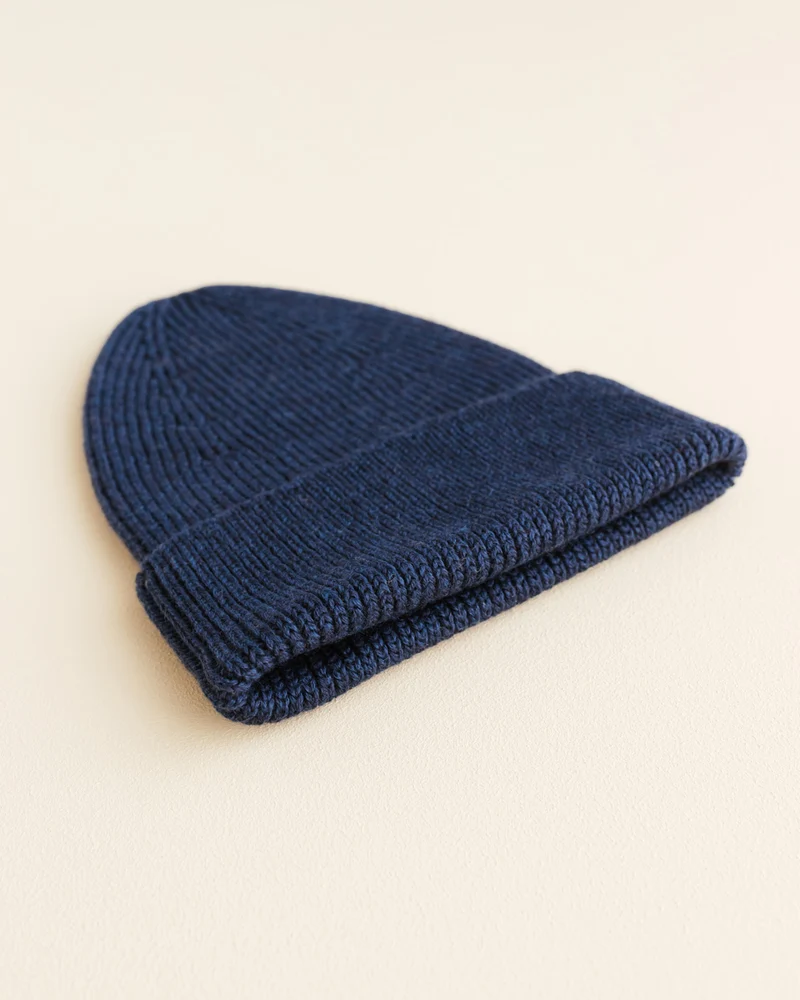 Hvid - Wollen mutsje Fonzie KIDS Blue