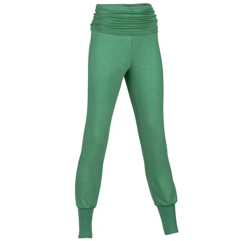Engel Natur Wol zijde yoga broek dames SMARAGD 240 gr m/2