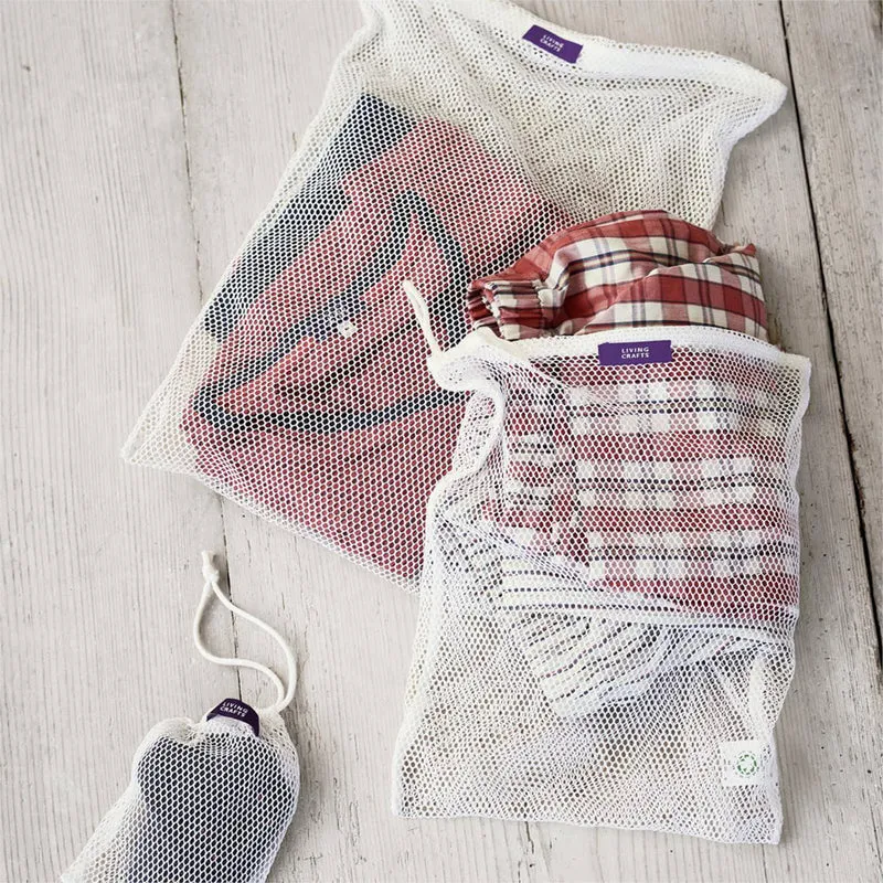 Wasnet netjes van biologisch katoen ZERO WASTE (3 stuks) Living Crafts