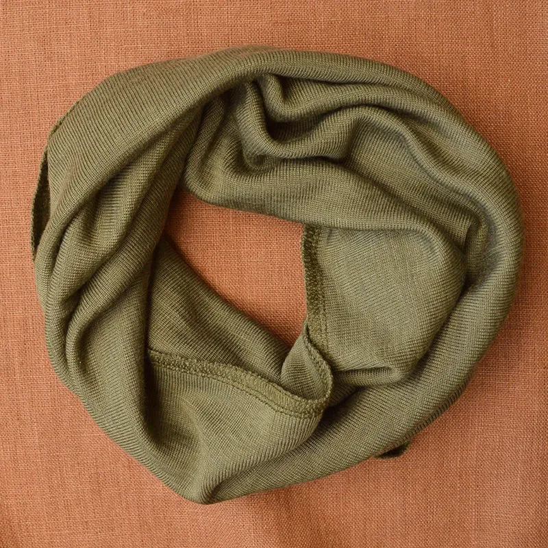 ENGEL wol zijde col shawl sjaal voor kinderen OLIJF