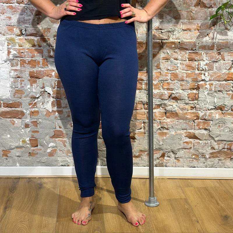 ENGEL Wol zijde legging dames wollen ondergoed NAVY