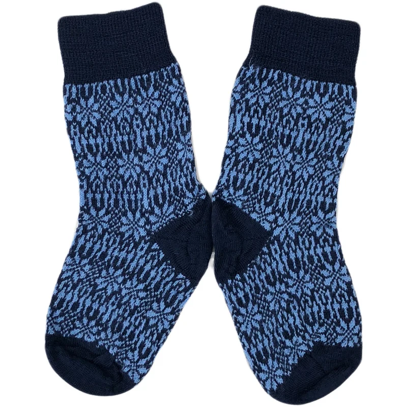 HIRSCH Dunne wollen sokken baby Noors 056 88 BLAUW