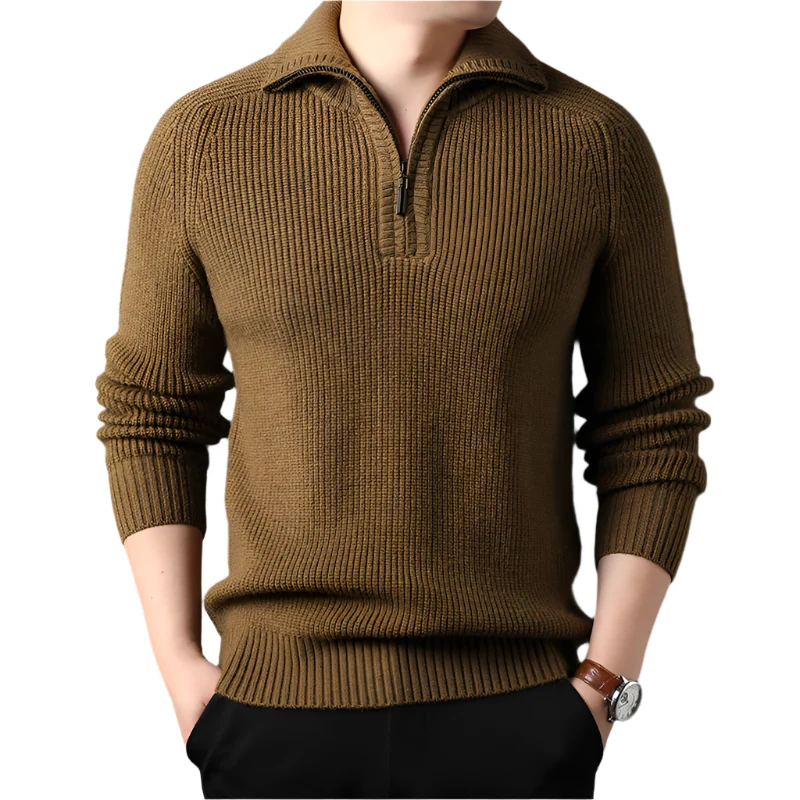 Salvatore | Quarter‑zip trui van premium katoenblend