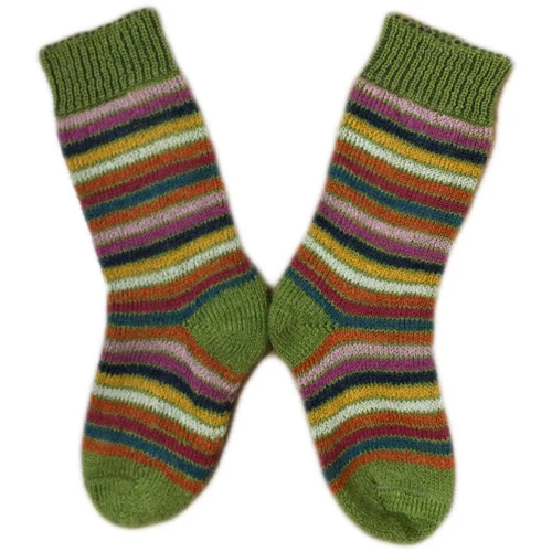 HIRSCH dikke wollen BABY sokken REGENBOOG GROEN 016k