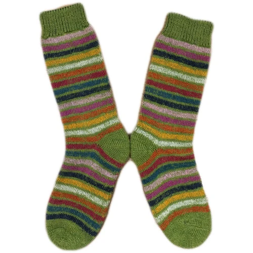 Hirsch Natur wollen sokken kind dik REGENBOOG GROEN 016K 54